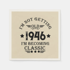 Servilleta De Papel Fiesta de cumpleaños 80 vintage personalizada