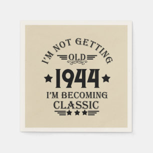 Servilleta De Papel Fiesta de cumpleaños 80 vintage personalizada