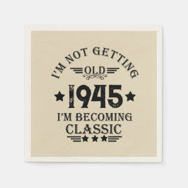 Servilleta De Papel Fiesta de cumpleaños 80 vintage personalizada