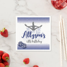 Servilleta De Papel Fiesta de cumpleaños animadora, azul de cualquier