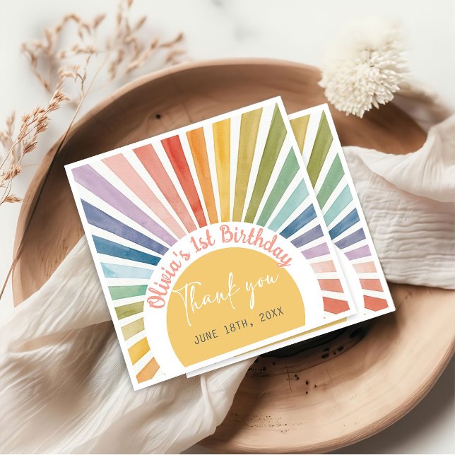Servilleta De Papel Fiesta de cumpleaños Boho Sunshine (Subido por el creador)