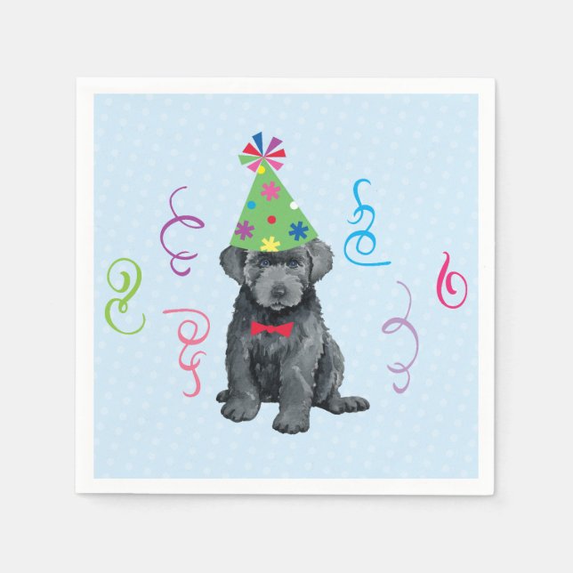 Servilleta De Papel Fiesta de cumpleaños Bouvier des Flandres Napkins (Anverso)