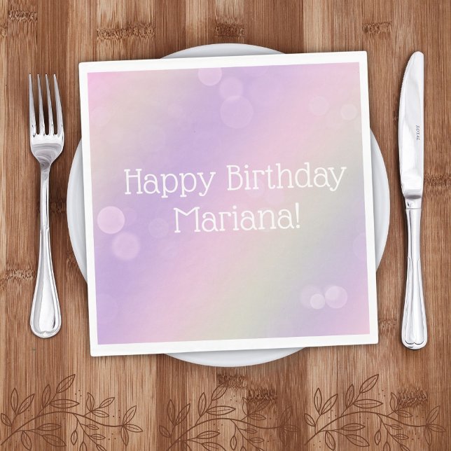 Servilleta De Papel Fiesta de cumpleaños Chica Rainbow Fairy Lights (Subido por el creador)