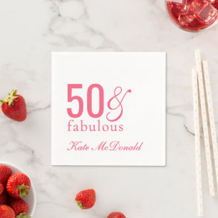 Servilleta De Papel Fiesta de cumpleaños cincuenta moderna y fabulosa 