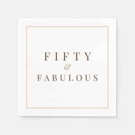 Servilleta De Papel Fiesta de cumpleaños cincuenta y fabulosa