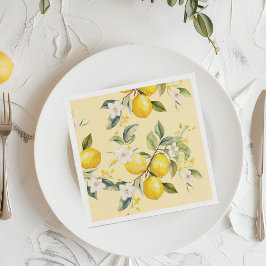 Servilleta De Papel Fiesta de cumpleaños cítricos de los limones de co
