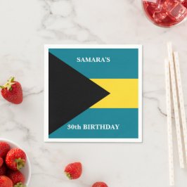 Servilleta De Papel Fiesta de cumpleaños con bandera de Bahamas