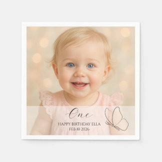 Servilleta De Papel Fiesta de cumpleaños con foto personalizada para n