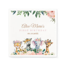 Fiesta de cumpleaños con tema de safari rosa