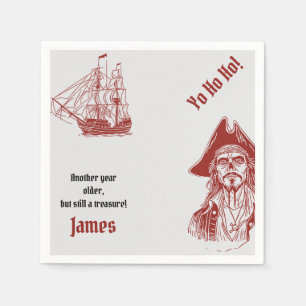 Servilleta De Papel Fiesta de cumpleaños con temática pirata personali