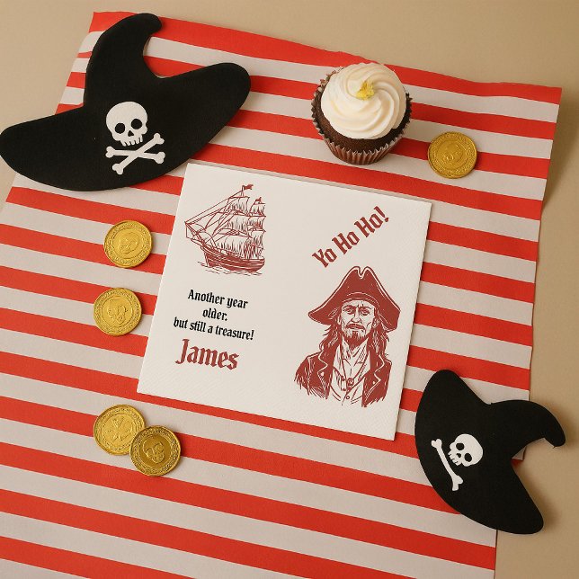 Servilleta De Papel Fiesta de cumpleaños con temática pirata personali (Subido por el creador)