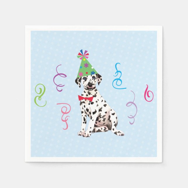 Servilleta De Papel Fiesta de cumpleaños Dalmatian Napkins (Anverso)