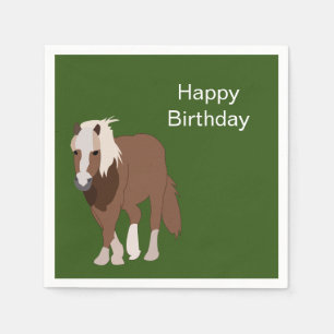 Servilleta De Papel Fiesta de Cumpleaños de Animal Caballo