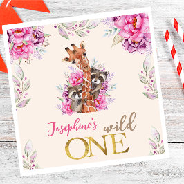 Servilleta De Papel Fiesta de cumpleaños de animales salvajes de safar