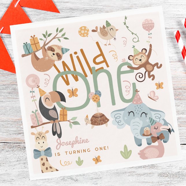 Servilleta De Papel Fiesta de cumpleaños de animales salvajes de safar (Subido por el creador)