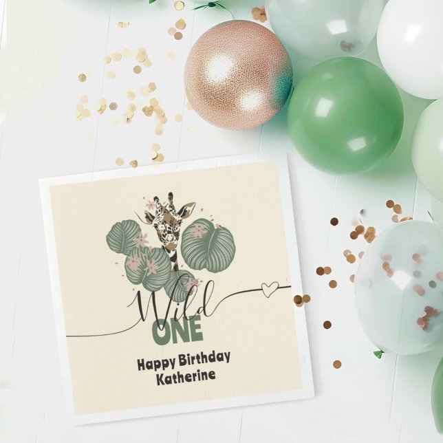 Servilleta De Papel Fiesta de cumpleaños de animales salvajes de una j (Subido por el creador)