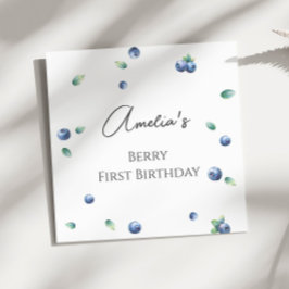 Servilleta De Papel Fiesta de cumpleaños de arándano azul Berry Sweet 