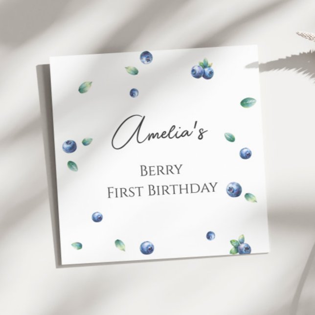 Servilleta De Papel Fiesta de cumpleaños de arándano azul Berry Sweet  (Subido por el creador)