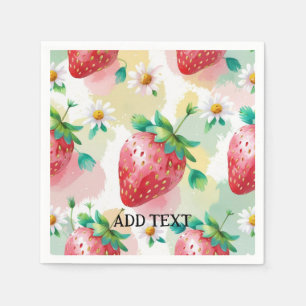 Servilleta De Papel Fiesta de cumpleaños de arcoiris de fresas cutánea