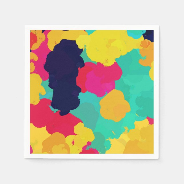 Servilleta De Papel Fiesta de Cumpleaños de Artes y Manualidades de Pi (Anverso)