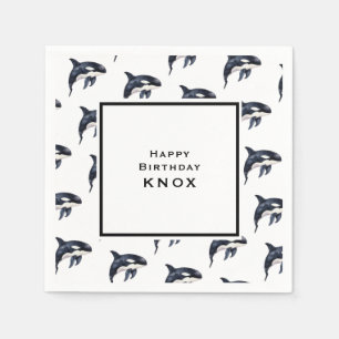 Servilleta De Papel Fiesta de cumpleaños de ballenas