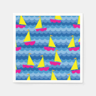 Servilleta De Papel Fiesta de cumpleaños de barco de vela