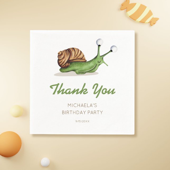 Servilleta De Papel Fiesta de cumpleaños de Caracol por la Naturaleza (Subido por el creador)