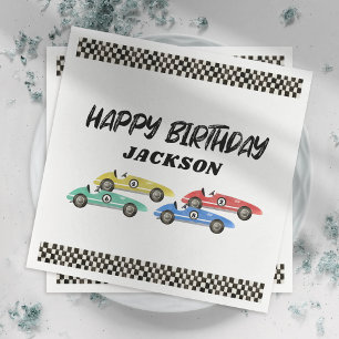 Servilleta De Papel Fiesta de cumpleaños de coche de carreras