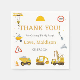 Servilleta De Papel Fiesta de cumpleaños de construcción Gracias Napki