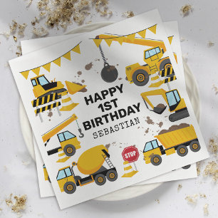 Servilleta De Papel Fiesta de cumpleaños de construcción para niños