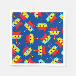 Servilleta De Papel Fiesta de cumpleaños de Crab Beach