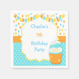 Servilleta De Papel Fiesta de cumpleaños de Cupakes y Sprinkles