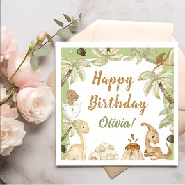 Servilleta De Papel Fiesta de cumpleaños de Cute Dinosaur Boy