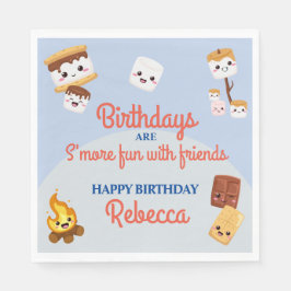 Servilleta De Papel Fiesta de Cumpleaños de Cute S'mores