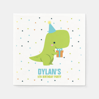 Servilleta De Papel Fiesta de cumpleaños de Dino Kids