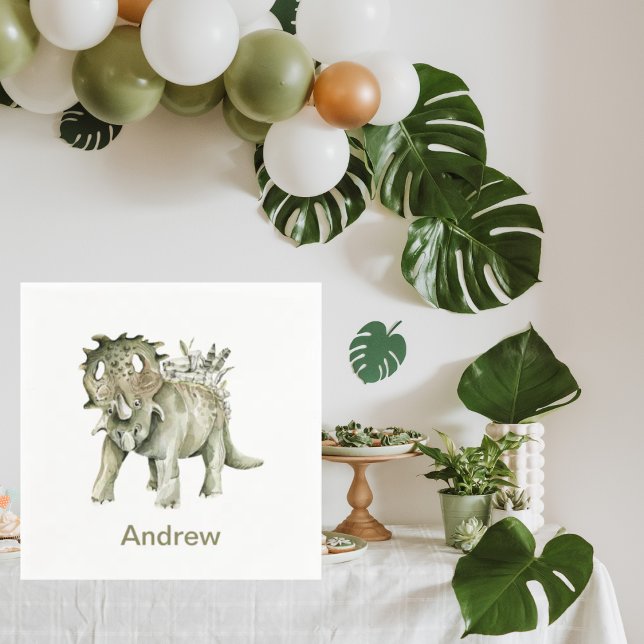 Servilleta De Papel Fiesta de cumpleaños de Dinosaur (Subido por el creador)