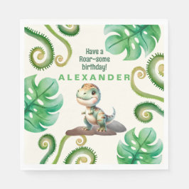 Servilleta De Papel Fiesta de cumpleaños de Dinosaur