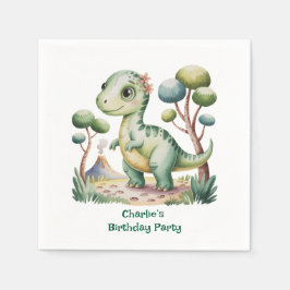 Servilleta De Papel Fiesta de cumpleaños de Dinosaur Adventure Boy