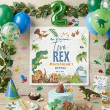 Fiesta de cumpleaños de dinosaurio niño Dino Dos r
