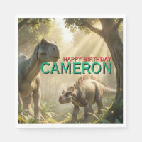 Fiesta de cumpleaños de dinosaurio realista