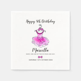 Servilleta De Papel Fiesta de cumpleaños de fiestas rosados para vesti