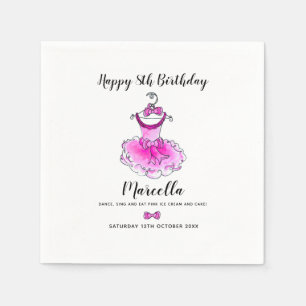 Servilleta De Papel Fiesta de cumpleaños de fiestas rosados para vesti