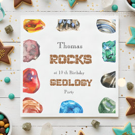 Servilleta De Papel Fiesta de cumpleaños de geología roca gemela