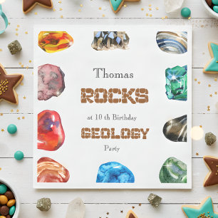 Servilleta De Papel Fiesta de cumpleaños de geología roca gemela