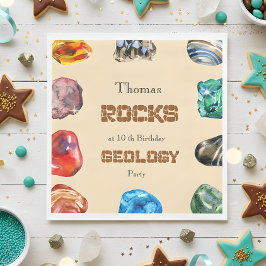 Servilleta De Papel Fiesta de cumpleaños de geología roca gemela