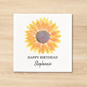 Servilleta De Papel Fiesta de Cumpleaños de Girasol