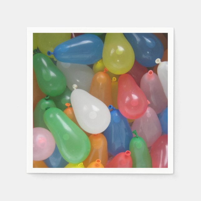 Servilleta De Papel fiesta de cumpleaños de globo de agua (Anverso)