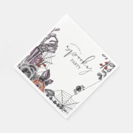 Servilleta De Papel Fiesta de cumpleaños de Halloween con fantasía flo