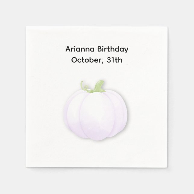 Servilleta De Papel Fiesta de cumpleaños de Halloween | Diseño de cala (Anverso)