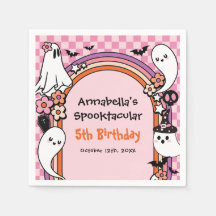 Fiesta de cumpleaños de Halloween rosa para niños